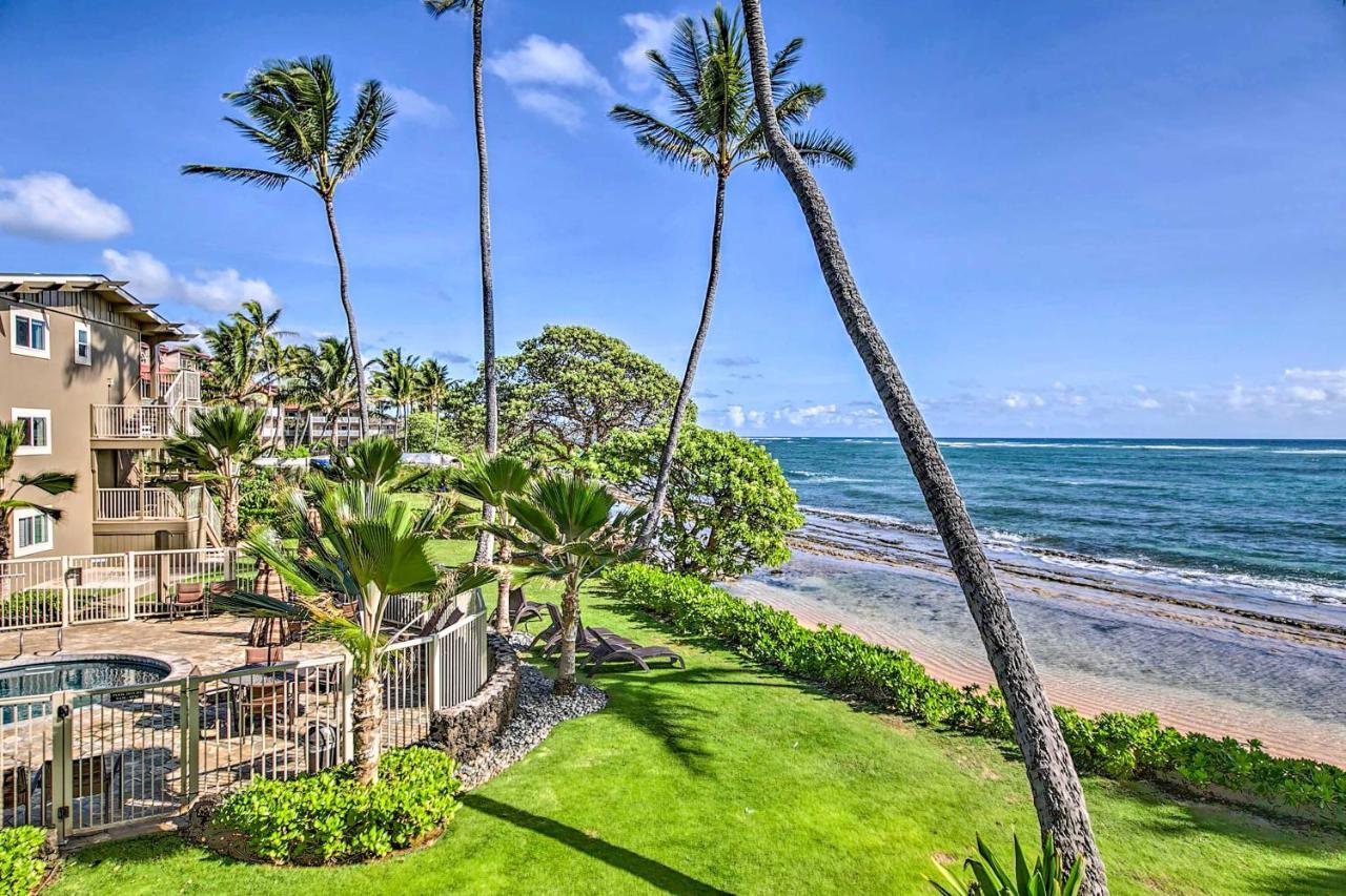 Waipouli Beachfront Condo With Balcony And Ocean Views Kapa'a Extérieur photo